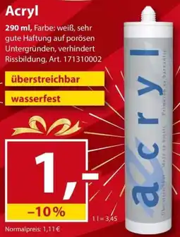 Sonderpreis Baumarkt Acryl Angebot