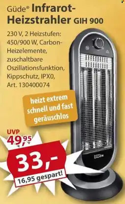 Sonderpreis Baumarkt Güde Infrarot-Heizstrahler GIH 900 Angebot
