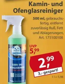 Sonderpreis Baumarkt Kamin- und Ofenglasreiniger Angebot