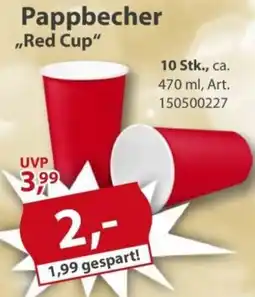 Sonderpreis Baumarkt Pappbecher ,,Red Cup" Angebot