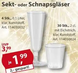 Sonderpreis Baumarkt Sekt- oder Schnapsgläser Angebot
