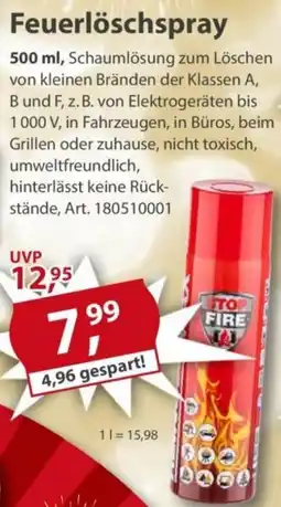 Sonderpreis Baumarkt Feuerlöschspray Angebot