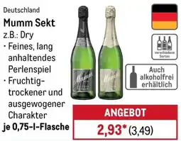 METRO Deutschland Mumm Sekt Angebot