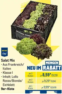 METRO Salat Mix 3 Kisten Angebot