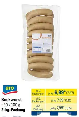 METRO aro Bockwurst Angebot