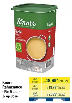 METRO Knorr Rahmsauce Angebot