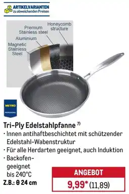 METRO Tri-Ply Edelstahlpfanne Angebot