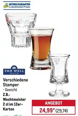 METRO VAN WELL Verschiedene Stamper Angebot