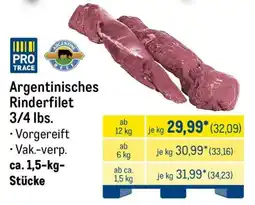 METRO Argentinisches Rinderfilet 3/4 lbs. Angebot
