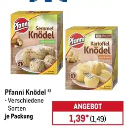 METRO Pfanni Knödel Angebot