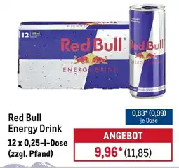 METRO Red Bull Energy Drink Angebot