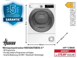 METRO HOOVER Wärmepumpentrockner NDEH10A2TSBEXS-S 8 Angebot