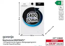 METRO gorenje Waschautomat WNHP184APS Angebot