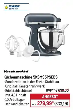 METRO KitchenAid Küchenmaschine 5KSM95PSEBS Angebot