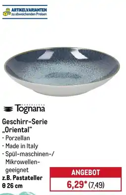 METRO Tognana Geschirr-Serie „Oriental" Angebot