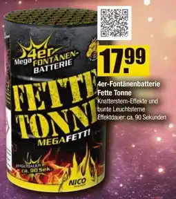 V Baumarkt NICO Feuerwerk 4er-Fontänenbatterie Fette Tonne Angebot