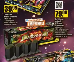 V Baumarkt NICO Feuerwerk 4er Batterieverbund 52 Schuss Dragonheart Angebot