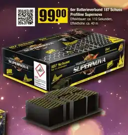 V Baumarkt NICO Feuerwerk 6er Batterieverbund 187 Schuss Profiline Supernova Angebot