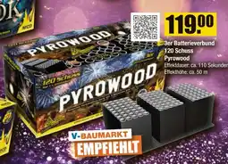 V Baumarkt NICO Feuerwerk 3er Batterieverbund 120 Schuss Pyrowood Angebot