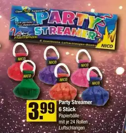 V Baumarkt NICO Feuerwerk Party Streamer 6 Stück Angebot