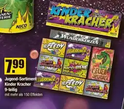 V Baumarkt NICO Feuerwerk Jugend-Sortiment Kinder Kracher 9-teilig Angebot