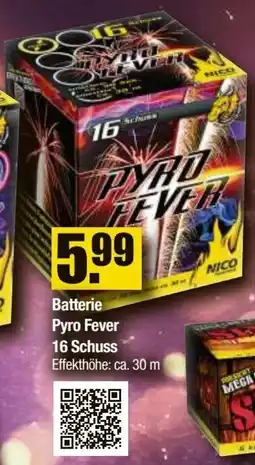 V Baumarkt NICO Feuerwerk Batterie Pyro Fever 16 Schuss Angebot
