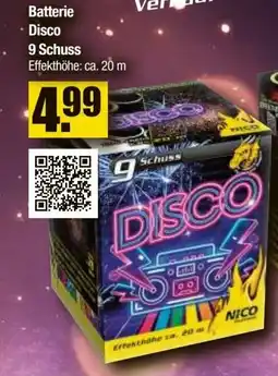 V Baumarkt NICO Feuerwerk Batterie Disco 9 Schuss Angebot