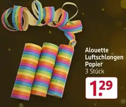 Rossmann Alouette Luftschlangen Papier Angebot