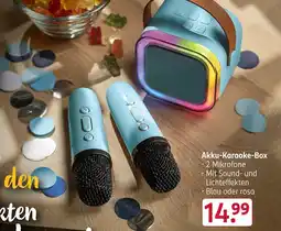 Rossmann Akku-Karaoke-Box Angebot