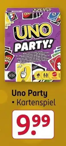 Rossmann MATTEL Games Uno Party Angebot