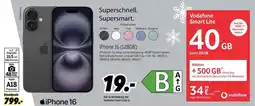 MEDIMAX Apple iPhone 16 (128GB) + Vodafone Smart Lite 40 GB Angebot
