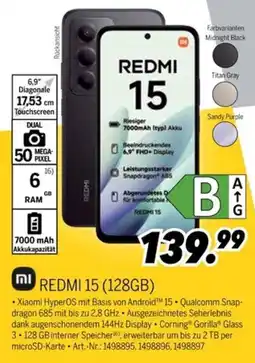 MEDIMAX Xiaomi REDMI 15 (128GB) Angebot