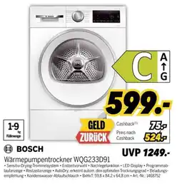 MEDIMAX BOSCH Wärmepumpentrockner WQG233D91 Angebot