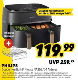 MEDIMAX PHILIPS Doppel-Heißluft-Fritteuse NA352/04 Airfryer Angebot