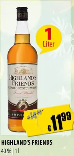 FreeOneShop HIGHLAND'S FRIENDS BLENDED SCOTCH WHISKY Angebot