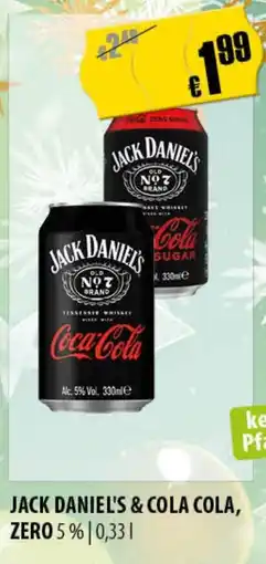FreeOneShop JACK DANIEL'S & COLA COLA, ZERO Angebot