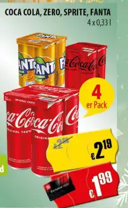 FreeOneShop COCA COLA, ZERO, SPRITE, FANTA Angebot