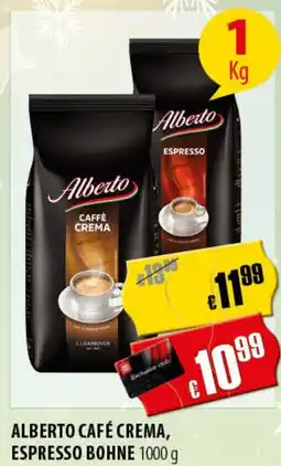 FreeOneShop ALBERTO CAFÉ CREMA, ESPRESSO BOHNE Angebot