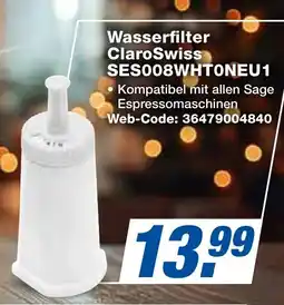 expert Techno Land Wasserfilter ClaroSwiss SES008WHTONEU1 Angebot
