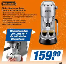 expert Techno Land DeLonghi Siebträgermaschine Dedica Arte EC885.M Angebot