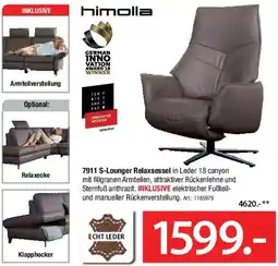 Zurbrüggen Himolla 7911 S-Lounger Relaxsessel Angebot