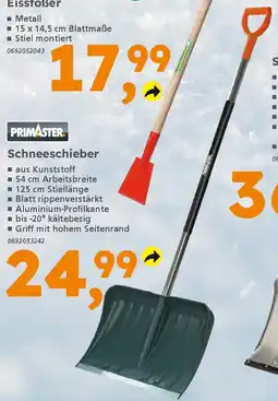 Globus Baumarkt PRIMASTER Schneeschieber Angebot