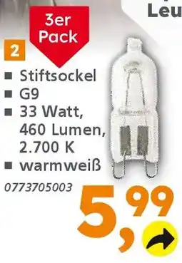 Globus Baumarkt OSRAM Leuchtmittel 3er Pack Angebot