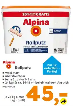 Globus Baumarkt Alpina Rollputz Angebot