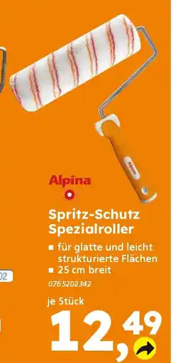 Globus Baumarkt Alpina Spritz-Schutz Spezialroller Angebot