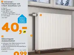 Globus Baumarkt 1 Universal - Flachheizkörper mit 6-fach Anschluss 1/2 Angebot