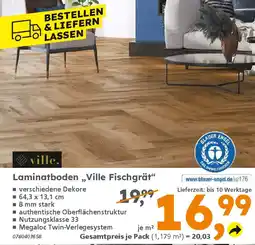 Globus Baumarkt ville Laminatboden ,,Ville Fischgrät" Angebot