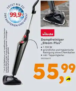 Globus Baumarkt vileda Dampfreiniger „Steam Plus" Angebot