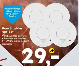 Globus Baumarkt Rauchmelder 4er-Set Angebot