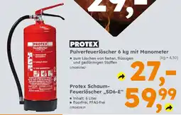Globus Baumarkt PROTEX Pulverfeuerlöscher 6 kg mit Manometer Angebot